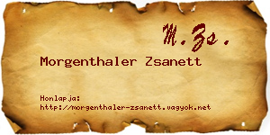 Morgenthaler Zsanett névjegykártya